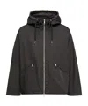 Moncler Cassiopea Drawstring Hooded Coat In Gray