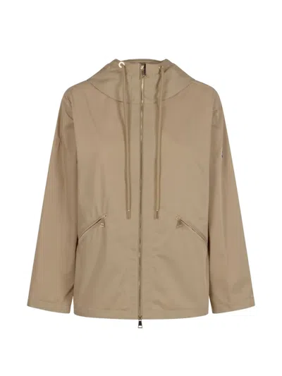 Moncler Cassiopea Hooded Jacket In Orange