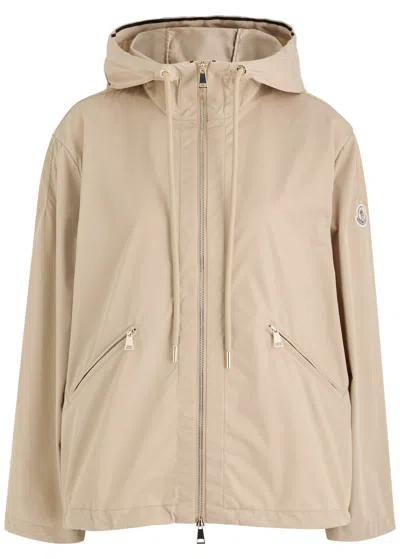 Moncler Cassiopea Hooded Shell Jacket In Neutral