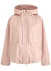 Moncler Cassiopea Hooded Shell Jacket In Pink Light