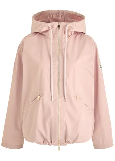 Moncler Cassiopea Hooded Shell Jacket In Pink