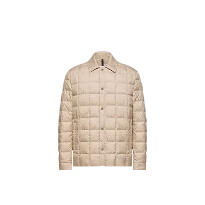 Moncler Castellana Down Quilted Press-stud Shirt Jacket In Pink