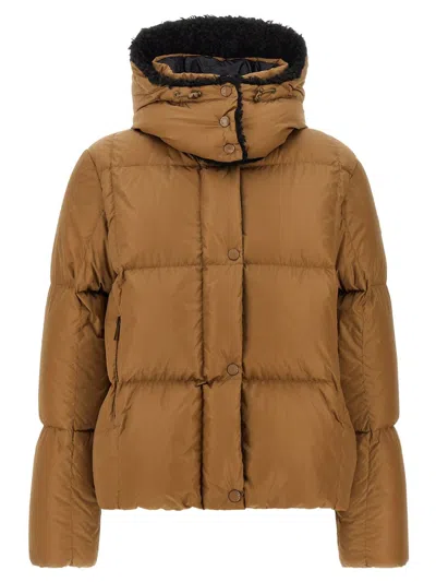 Moncler Castelnou Down Jacket In Brown