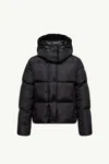 Moncler Castelnou Square-quilted Hooded Short Down Jacket, Women, Black, Size: 4 In Black