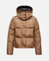 Moncler Women Castelnou Square-quilted Hooded Down Jacket Camel In Brown