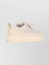 Moncler Casual Low Top Sneakers With Pull Tab In Neutral