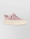 Moncler Casual Low Top Sneakers With Pull Tab In Pink