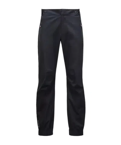 Moncler Casual Pants With Logo Affixed In Black