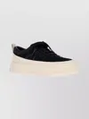 Moncler Casual Sneakers With Contrast Sole And Pull Tab In Black