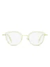 Moncler Cat Eye Glasses In Gold
