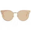 Moncler Cat Eye Ladies Sunglasses Ml0067-k57z56 In Beige