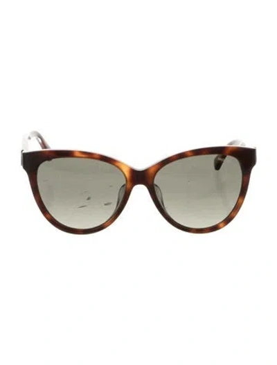 Pre-owned Moncler Cat-eye Gradient Sunglasses In Brown