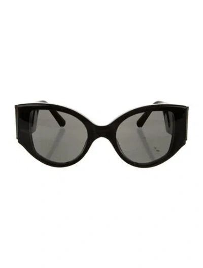 Pre-owned Moncler Cat-eye Tinted Sunglasses In Black