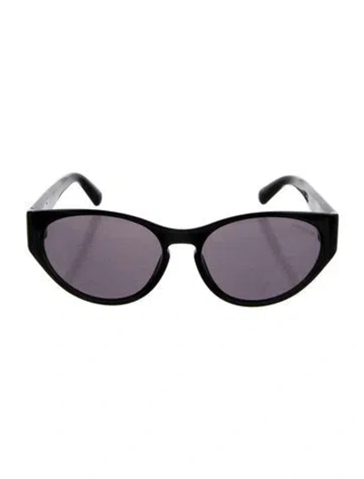 Pre-owned Moncler Cat-eye Tinted Sunglasses In Black