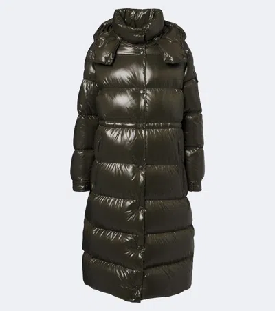 Moncler Cavettaz Hooded Down Coat In Green