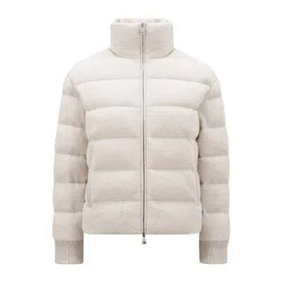 Moncler Cayeux Puffer Cashmere Jacket In Grey