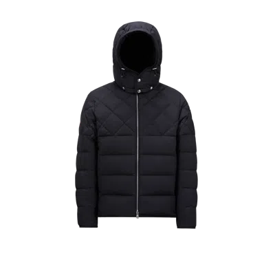 Moncler Cecaud Hooded Short Down Jacket Blue
