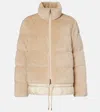Moncler Cedre Teddy Down Jacket In Neutral