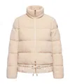 Moncler Cedre Teddy Short Down Jacket In Neutral
