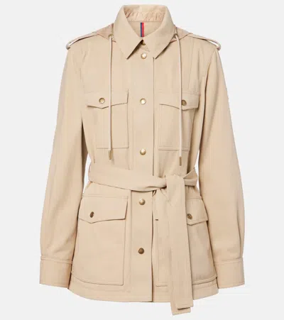 Moncler Centaurea Belted Field Jacket In Neutral