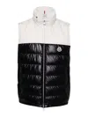 Moncler Cerces Two-tone Padded Gilet In Dark Blue