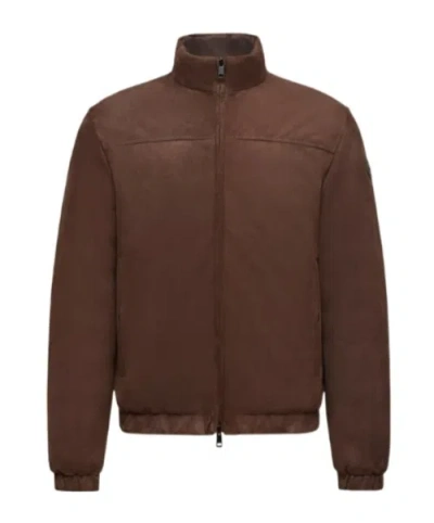Moncler Cernay Reversible Short Down Jacket In Brown