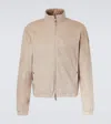 Moncler Cernay Suede Down Jacket In Neutral