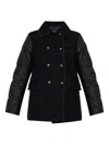 Moncler Chaillo Wool Down Coat In Black