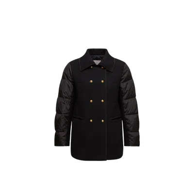 MONCLER MONCLER DOUDOUNE EN LAINE CHAILLO, FEMME, NOIR, TAILLE: 2