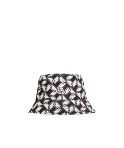 Moncler Chain-print Bucket Hat In Black