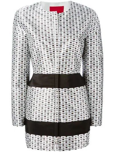 Moncler Chain Print Coat In White