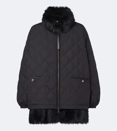 Moncler Chaleureux Convertible Quilted Down Jacket In Blue