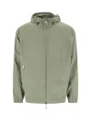 Moncler Relaxed Fit Jacket Elastic Cuffs In Green