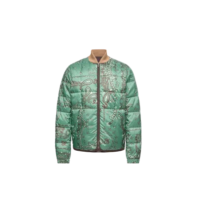 Moncler Chalvron Reversible Down Bomber Jacket, Men, Multicolor, Size: 7 In Green