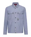Moncler Light Blue Regular Solid Shirt In Blue