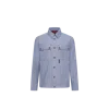 Moncler Light Blue Regular Solid Shirt In Blue