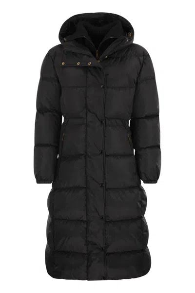 Moncler Chamer Long Coat In Black