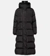 Moncler Chamer Hooded Down Coat In Black