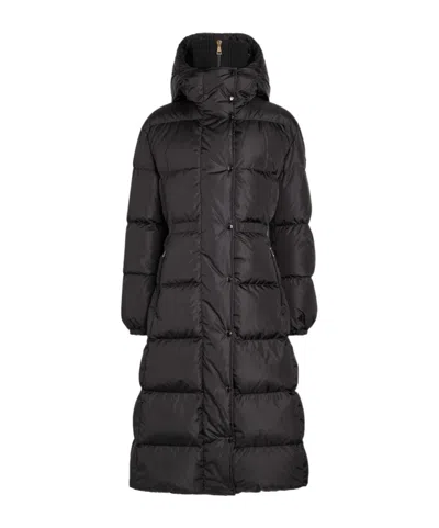 Moncler Chamer Padded Nylon Coat In Black