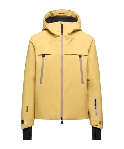 Moncler Chanavey Hooded Ski Jacket In Yellow