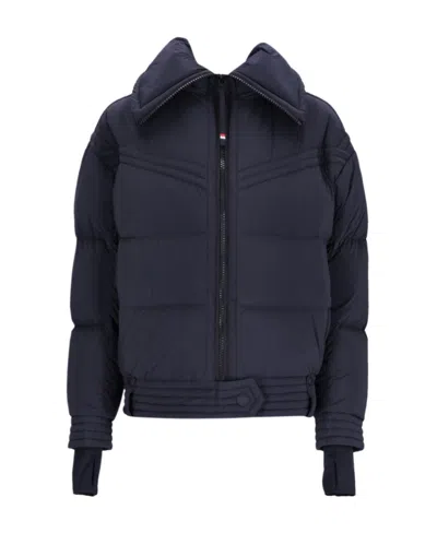 Moncler Chapelets Zip-up Puffer Jacket In Black