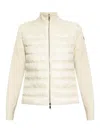 Moncler Igelle Zip-up Down Jacket In Blanco