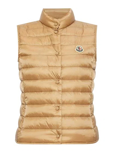 MONCLER LIANE MOCK NECK LOGO PATCH DOWN GILET