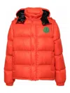 Moncler Cyclone 2-in-1 Padded Jacket In Dark Orange