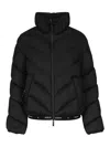 Moncler Grignan Diagonal-quilted Short Down Jacket Black In Black