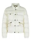 Moncler Mauduit White Polyester Bomber Jacket In White