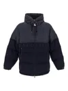 Moncler Andres Jacket In Nylon And Wool In Blue