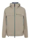 Moncler Shipton Zip-up Jacket In Beige