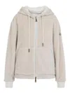 Moncler Teddy And Nylon Reversible Padded Hoodie Clothing In White