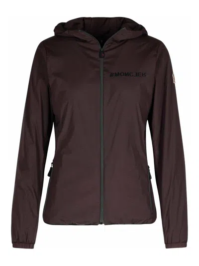 MONCLER MIETRES BROWN POLYAMIDE BLEND JACKET